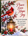 Peace Love Hope Joy Cardinal Card