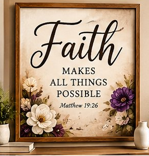Faith Makes All Things Possible Wall Art
