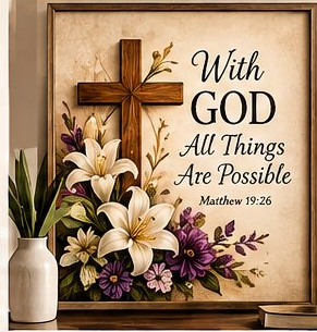 With God All Things Are Possible Wall Art